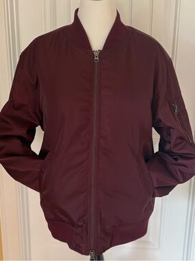 LABEL Go-To Bomber Jacket for Men Burgundy medium new M